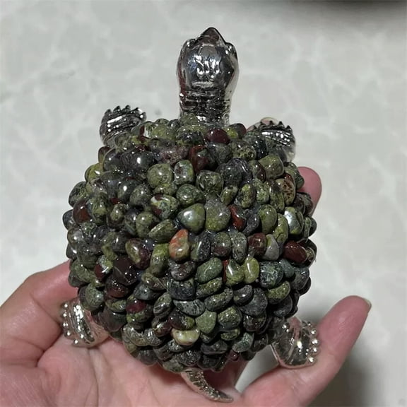 MATROOY Natural Dragon blood jasper Crushed stone Sea turtle skull Quartz Crystal 1PC