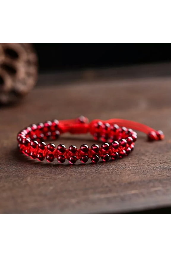 Natural Garnet Gemstone Women Anklet Healing Reiki Protection Lucky Anklets Gift