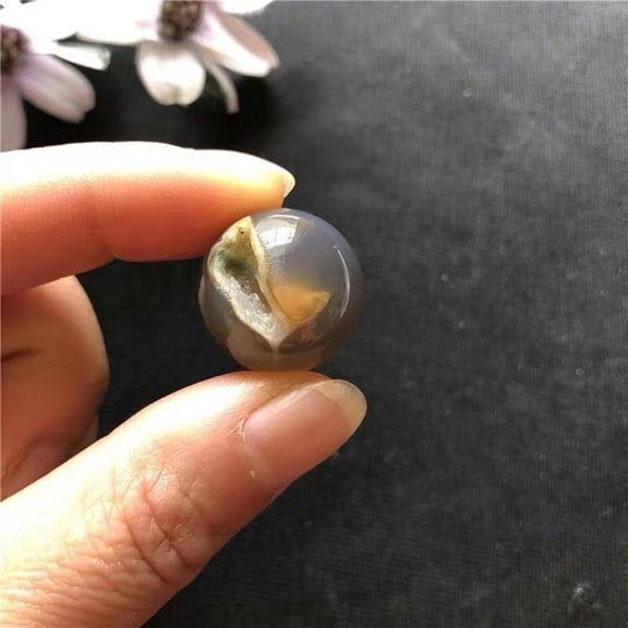 MATROOY Natural Geode Agate Quartz Sphere Quartz Crystal Ball Reiki Healing Gemstone-1PC