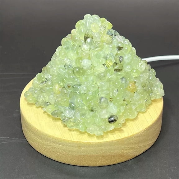MATROOY Natural Grape stone Crushed stone pyramid Quartz Crystal USB Night lamp Gift 1PC