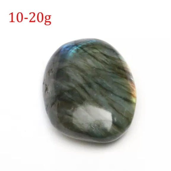 MATROOY Natural Labradorite Polished Crystal Quartz Ore Specimen Palm Stone Worry Stone-10~20g