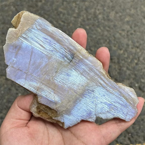MATROOY Natural Moonstone Quartz Crystal Hand-cut Mineral Specimen Healing Random 1PC