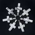 thumbnail image 1 of MATROOY Natural Quartz Crystal Cross Pendant Crucifix Shape Stone Jewelry making-Howlite-5PCS, 1 of 3