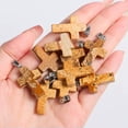 thumbnail image 1 of MATROOY Natural Quartz Crystal Cross Pendant Crucifix Shape Stone Jewelry making-Picture Jasper-5PCS, 1 of 4