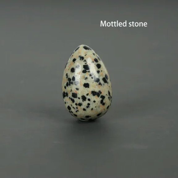 MATROOY Natural Quartz Crystal Egg Gemstone Healing Exercise Palm Worry Reiki Stones-Mottled Stone