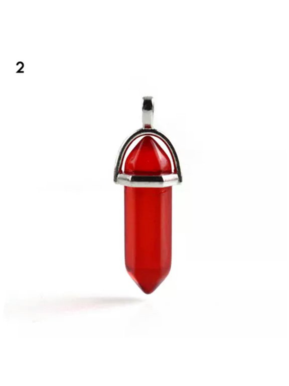 Natural Quartz Crystal Healing Stone Chakra Cut Gemstone Pendant Reiki Necklace➳-2
