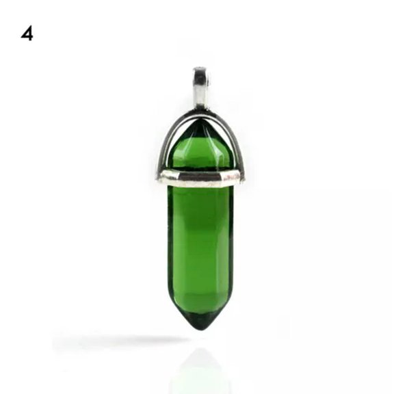 MATROOY Natural Quartz Healing Point Chakra Gemstone Pendant Reiki Necklace NO CHAIN CA-4
