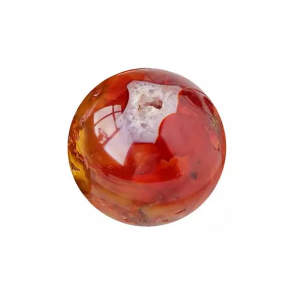 MATROOY Natural Red Agate Ball Quartz Crystal Sphere Ball Reiki Gemstone Rock Decor-3-4cm