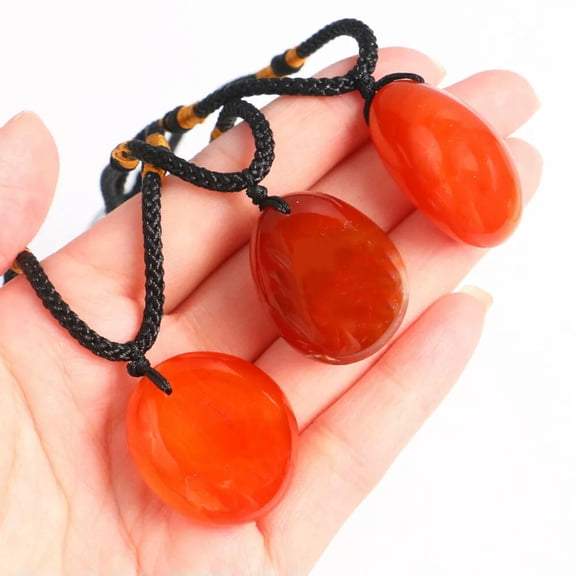 MATROOY Natural Red Carnelian Agate Crystal Necklace Energy Stone Reiki Healing Gemstone