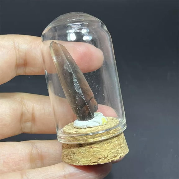 MATROOY Natural Smoky quartz Obelisk Quartz Crystal Wand Mineral Specimen+Box 1PC