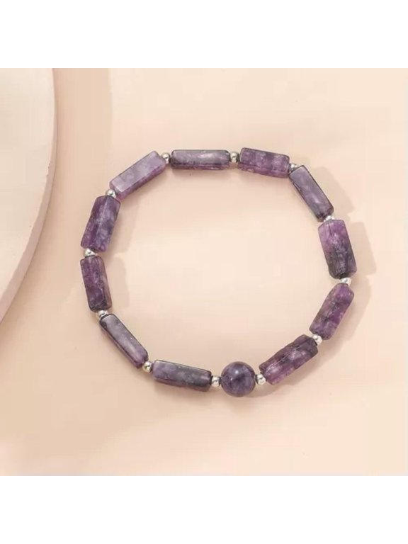 Natural Stone Crystal Good Luck Gold Plated Bead Bracelet Adjustable Jewelry Hot-1.Natural Stone Crystal Bracelet