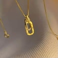 thumbnail image 1 of MATROOY New 925 Sterling Silver Necklace Geometric Shape Pendant Shiny Clavicle Chain-A2, 1 of 7