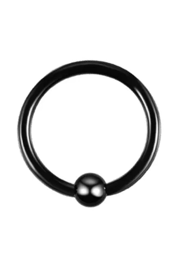 Nose Ring Eyebrow Lip Studs Earrings Surgical Steel Body Piercing Rings Hoop-black-10mm
