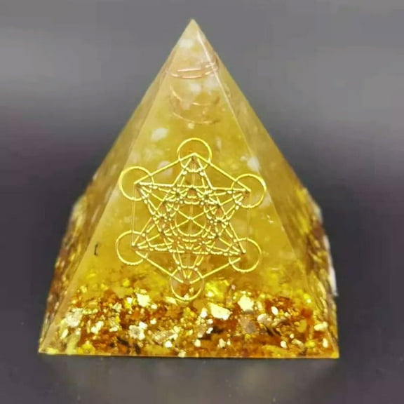 MATROOY Orgone Pyramid Crystal Orgonite Reiki Healing Chakra Meditation EMF Protection