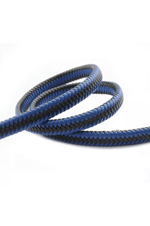 PU Braided Leather Rope String Blue/Red/Black Cord For Jewelry Making Bracelets -Black Blue