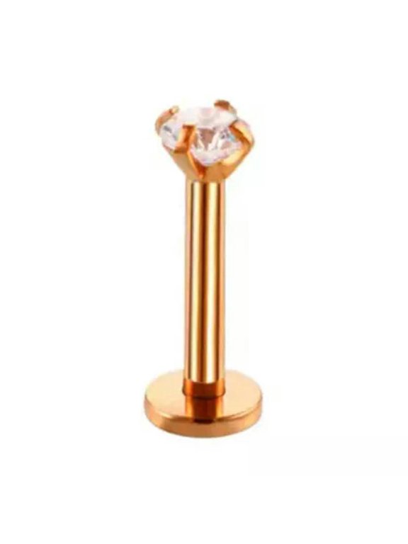 Pair Piercing Labret Monroe Lip CZ Tragus Cartilage Helix Upper Ear Ring Stud-rose gold-6mm