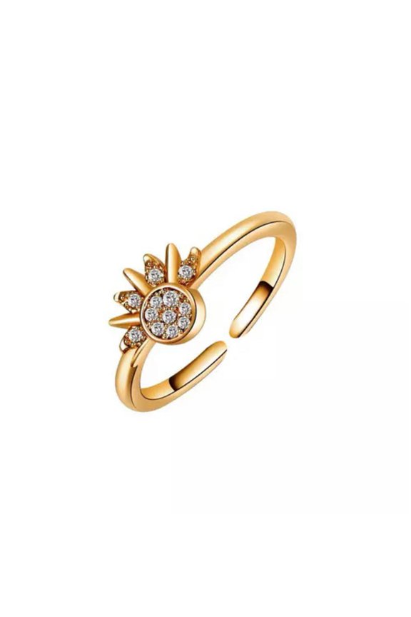 Personality Simple Opening Adjustable Sun And Moon Ring Overlapping Wear Rin WY4-A1