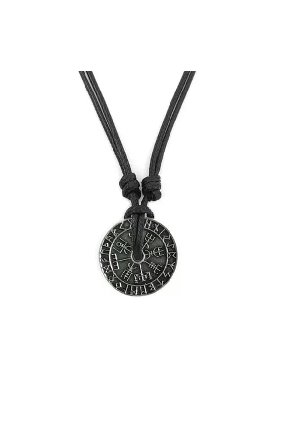 Personality Vintage Viking Rune Compass Pendant Necklace High Quality Amulet-necklace