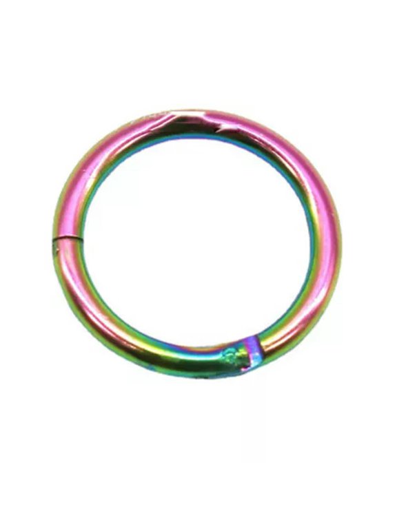 Piercing Septum Clicker Titanium Segment Ring Hinge Nose Lip Ear Body Jewelry -multi-1.0*6mm