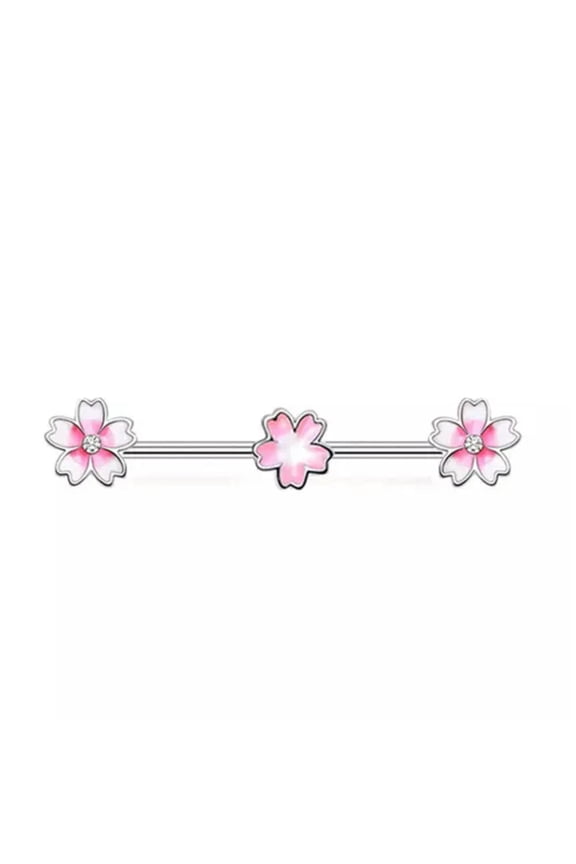 Pink Belly Button Navel Ring Stud Stainles Steel Piercing Lip Ring Body Jewelry-Ear Bone Nail