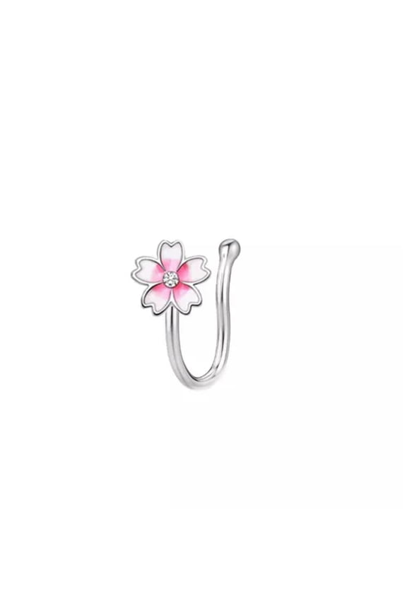 Pink Belly Button Navel Ring Stud Stainles Steel Piercing Lip Ring Body Jewelry-Nose Ring