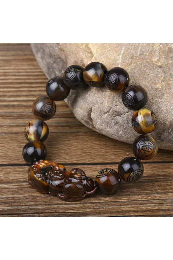 Plastic Lucky Charm Brave Troops Bracelet For Women Men Bangle Charm Jewell-Coffee-