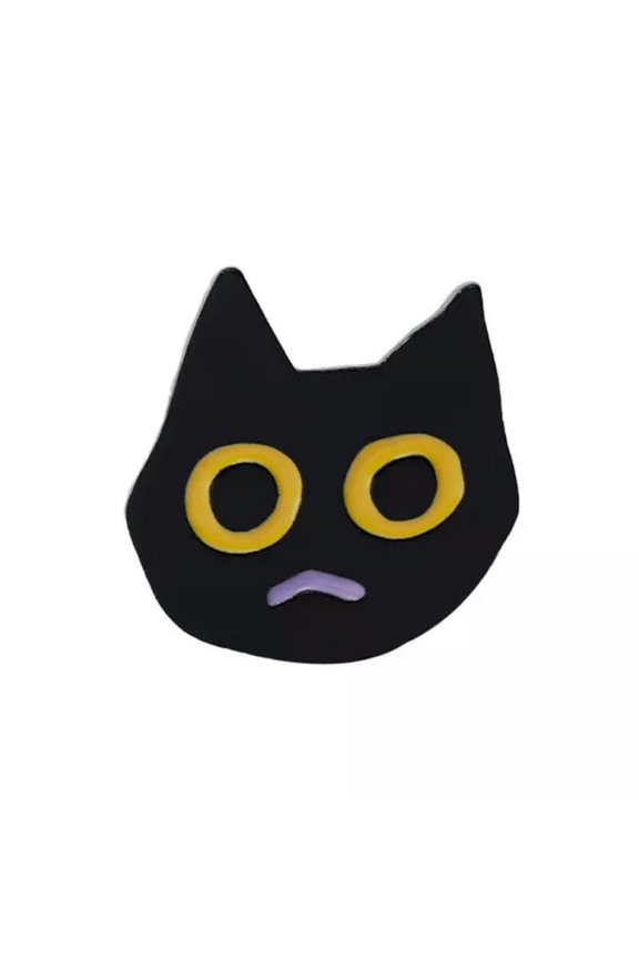 Punk Dark Black Cat Metal Enamel Brooches Animal Badge Pin Backpack Accessories/-3