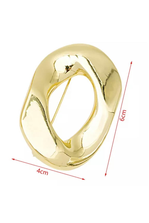 Punk Style Brooches Unisex Women Geometry Heave Metal Hard Rock Style Party WY4-Gold 2-L