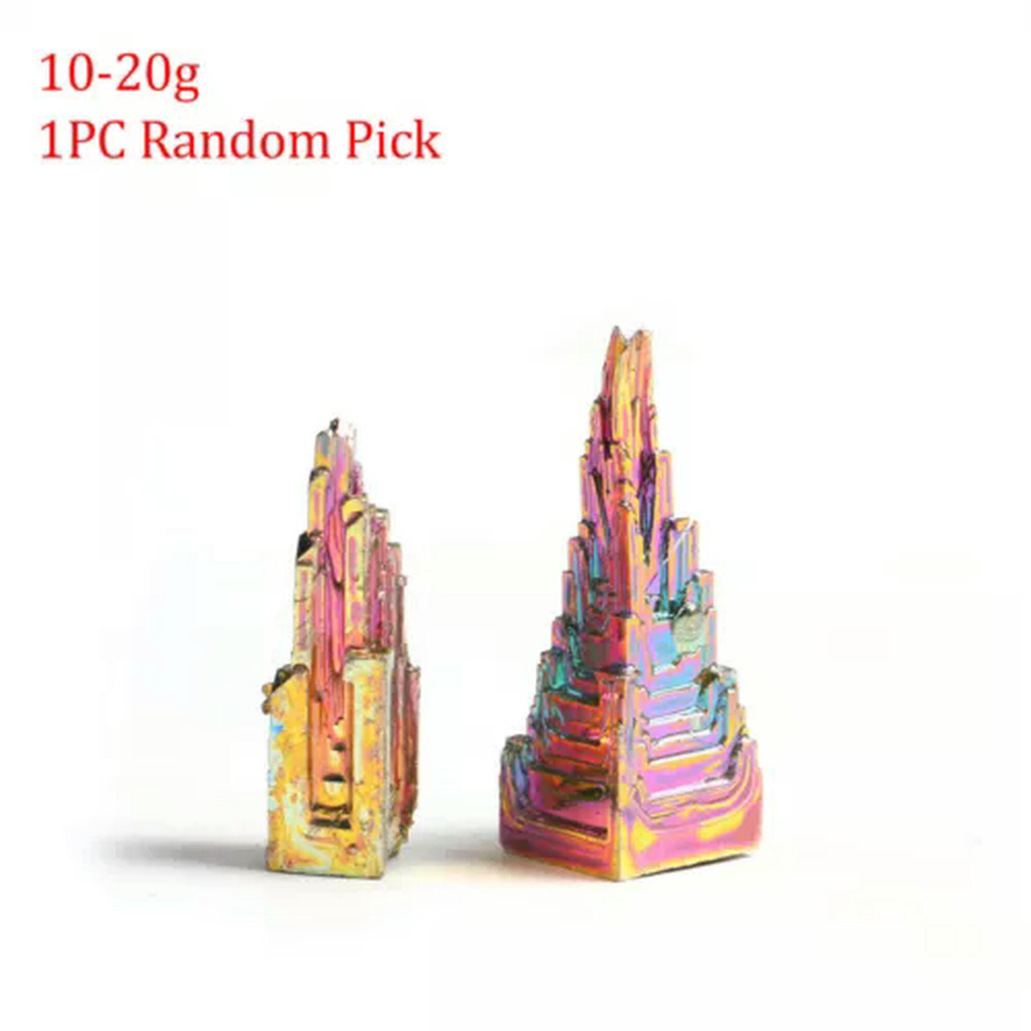 MATROOY Rainbow Titanium Bismuth Specimen Mineral Gemstone Crystal ...