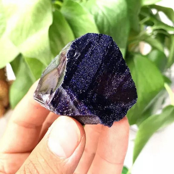 MATROOY Raw Blue Goldstone Rough Rocks Healing Reiki Crystal Mineral Specimens 1PC