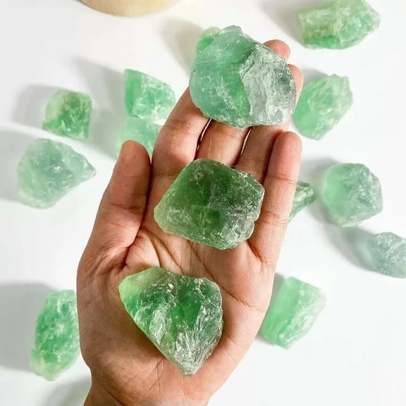 MATROOY Raw Rough Green Fluorite Crystal Stone Chunk Healing Mineral Rocks Gifts 1PCS
