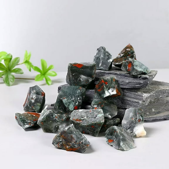 MATROOY Raw Rough Large Blood stone Quartz Crystal Reiki Mineral Rocks Chunks Specimens