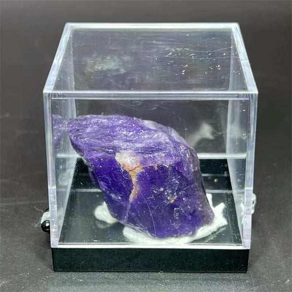 MATROOY Raw Rough Natural Amethyst Rocks Chunks Crystal Mineral Reiki Specimen+Box 1PC