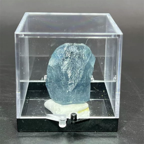 MATROOY Raw Rough Natural Blue Fluorite Rocks Chunks Crystal Chakra Mineral Specimen+Box