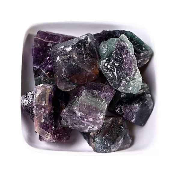 MATROOY Raw Rough Natural Rainbow Fluorite Rocks Chunks Crystal Chakra Gem Healing 1PC