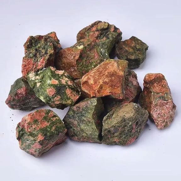 MATROOY Raw Rough Natural Unakite Rocks Chunks Crystal Chakra Mineral Specimen Gem 1PC
