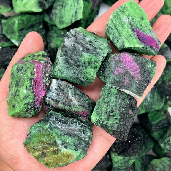 MATROOY Raw Rough Ruby Zoisite Stone Chunk Healing Energy Crystal Mineral Rock 1PCS