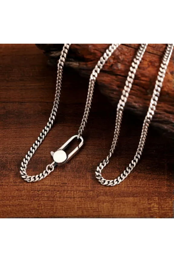 Real Solid 925 Sterling Silver Curb Miami Cuban Link Chain Necklace 21.6''/13.5g