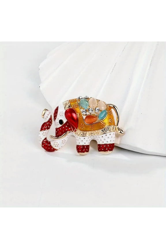 Rhinestone Elephant Brooch Elephant Pin Animal Brooch Fashion Brooch