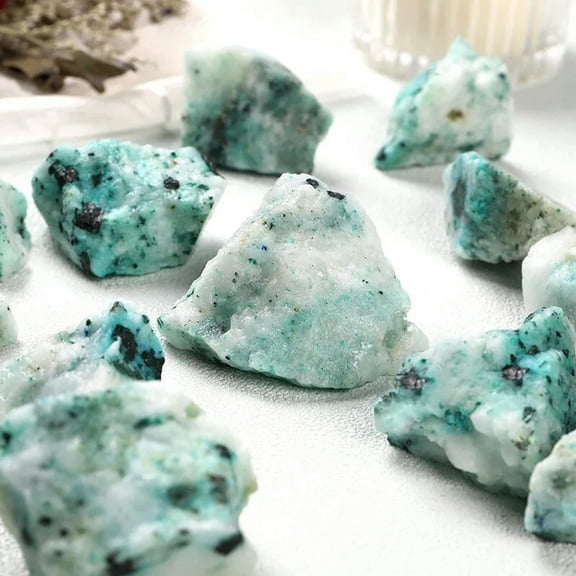 MATROOY Rough Raw Chrysocolla Quartz Crystal Chunks Mineral Rocks Home Decor Reiki 1PCS