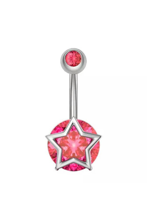 Colorful Stainless Steel Belly Button Ring Navel Piercing Ring Body Jewelry-1
