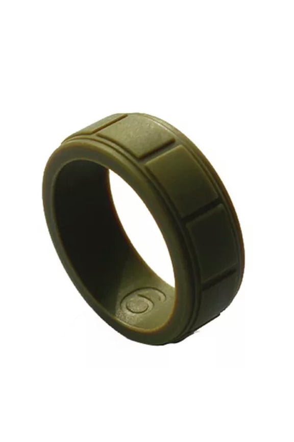 Rubber Band Ring Wedding Tire Pattern Sport Ring Silicone Rings Finger Ring 8mm-army green-8