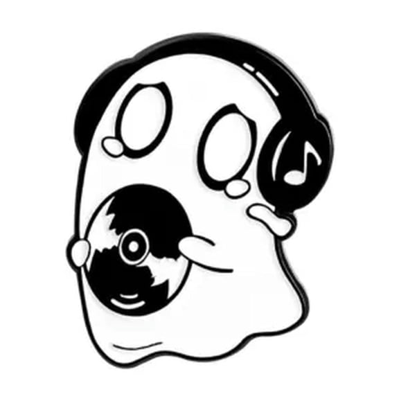 MATROOY Süß Halloween Kürbis Brosche Boo Geist Emaille Revers Kragen Pinnen Abzeichen !-Musik Ghost4
