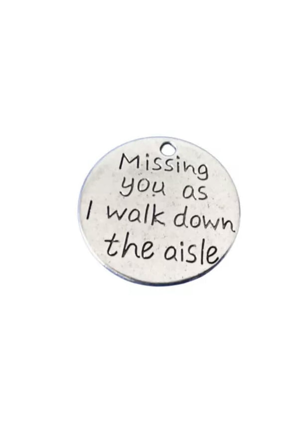 Sales 40pcs Antiqued Silver Metal Inspirational Word Charms For jerwelry Making-Missing you as---23mm