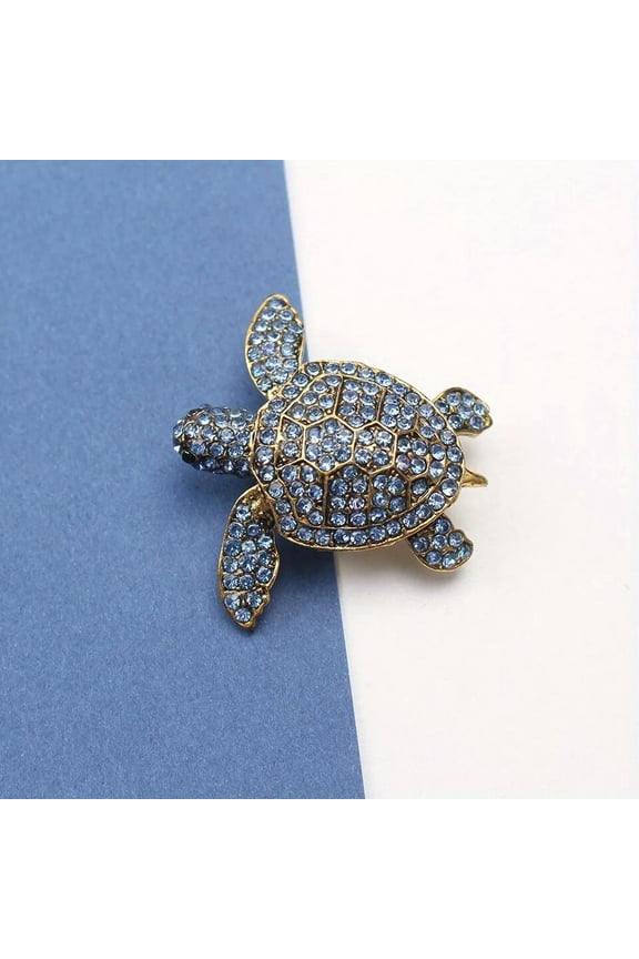 Sea Turtle Brooch Novelty Marine Animal Movable Joint Pin