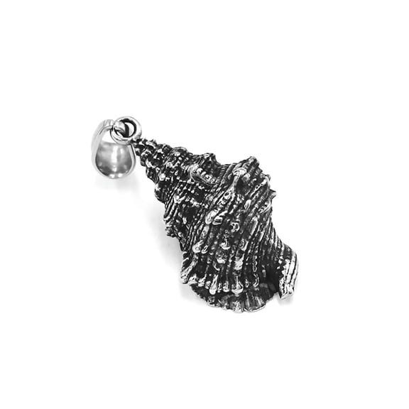 MATROOY Seashell Necklace Stainless Steel Tropical Beach Florida Rock Triton Pendant