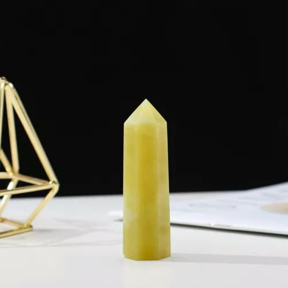 MATROOY Serpentine Obelisk Polished Point Crystal Tower Natural Gemstone Jade Healing-7-9cm