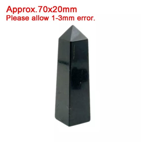 MATROOY Shungite Tower Obelisk Stone EMF 5G Protection Healing Crystal Meditation-70x20mm
