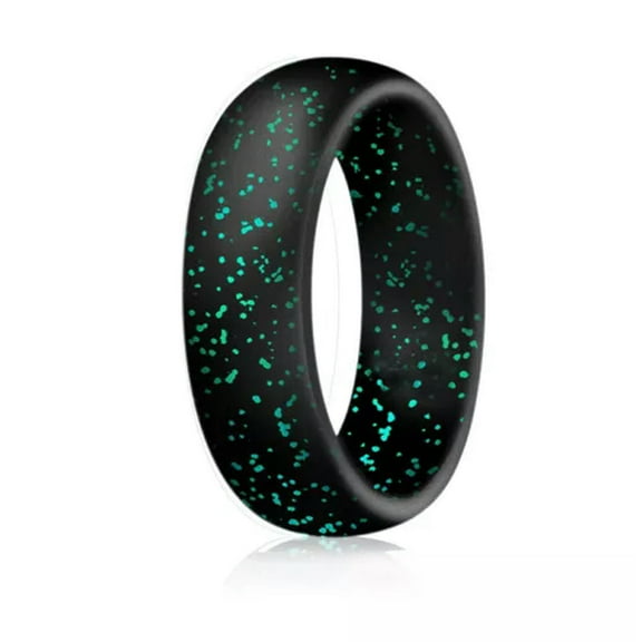 MATROOY Silicone Rings Women Wedding Rubber Bands Hypoallergenic Flexible Finger Ring ➳-black-7