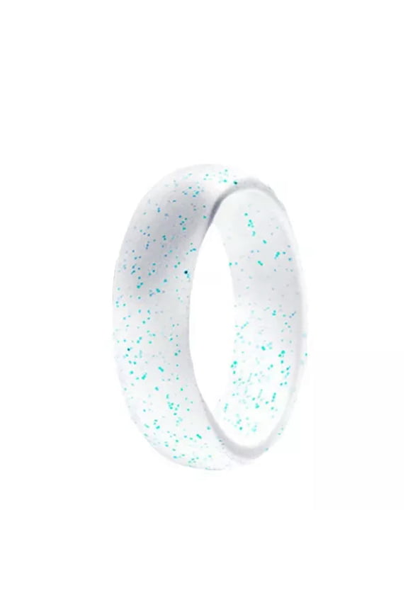 Silicone Rings Women Wedding Rubber Bands Hypoallergenic Flexible Finger Ring ➳-transparent blue-8
